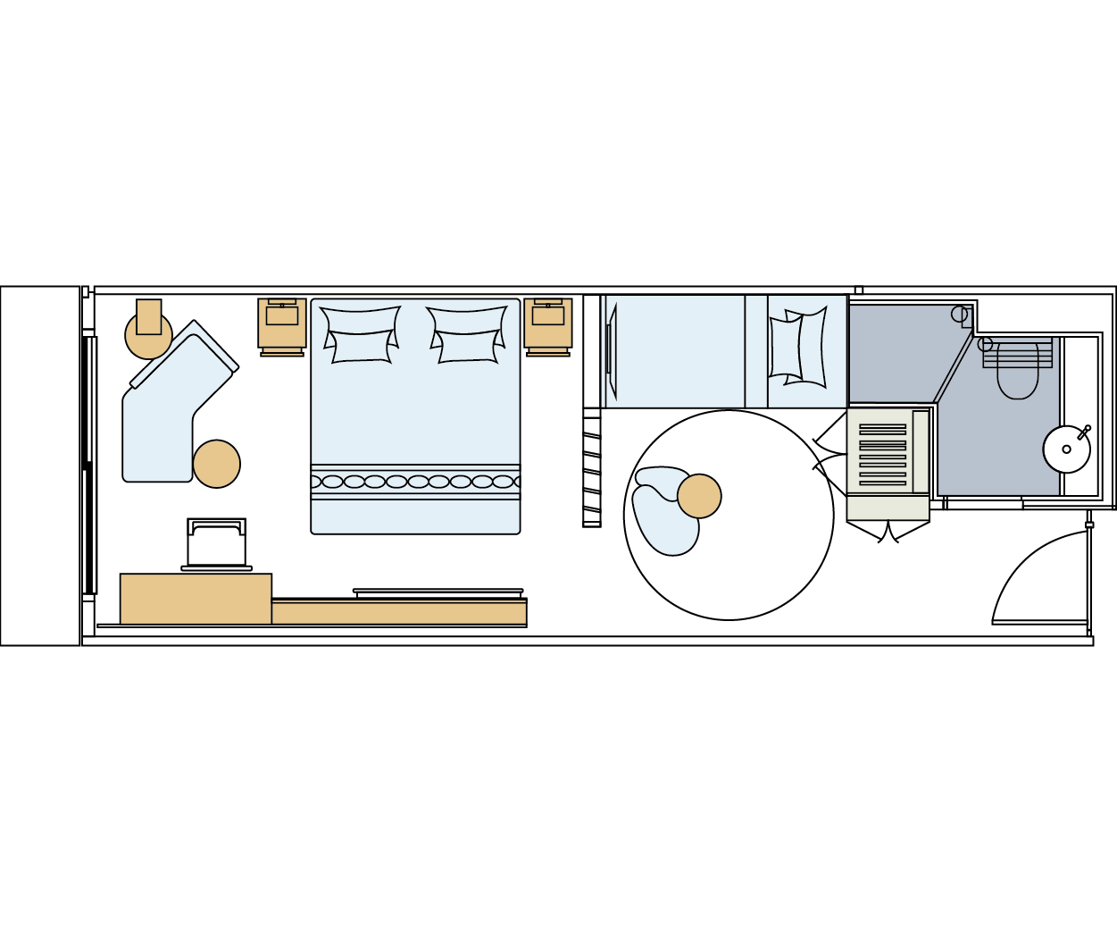 Voyage Deluxe Cabin room plan