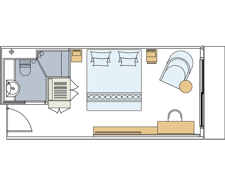 Voyage Deluxe Cabin room plan